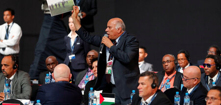 Der Präsident des Palästinensischen Fußballverbands, Dschibril R...